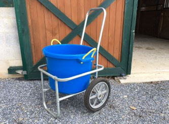 Picture of the muck bucket cart